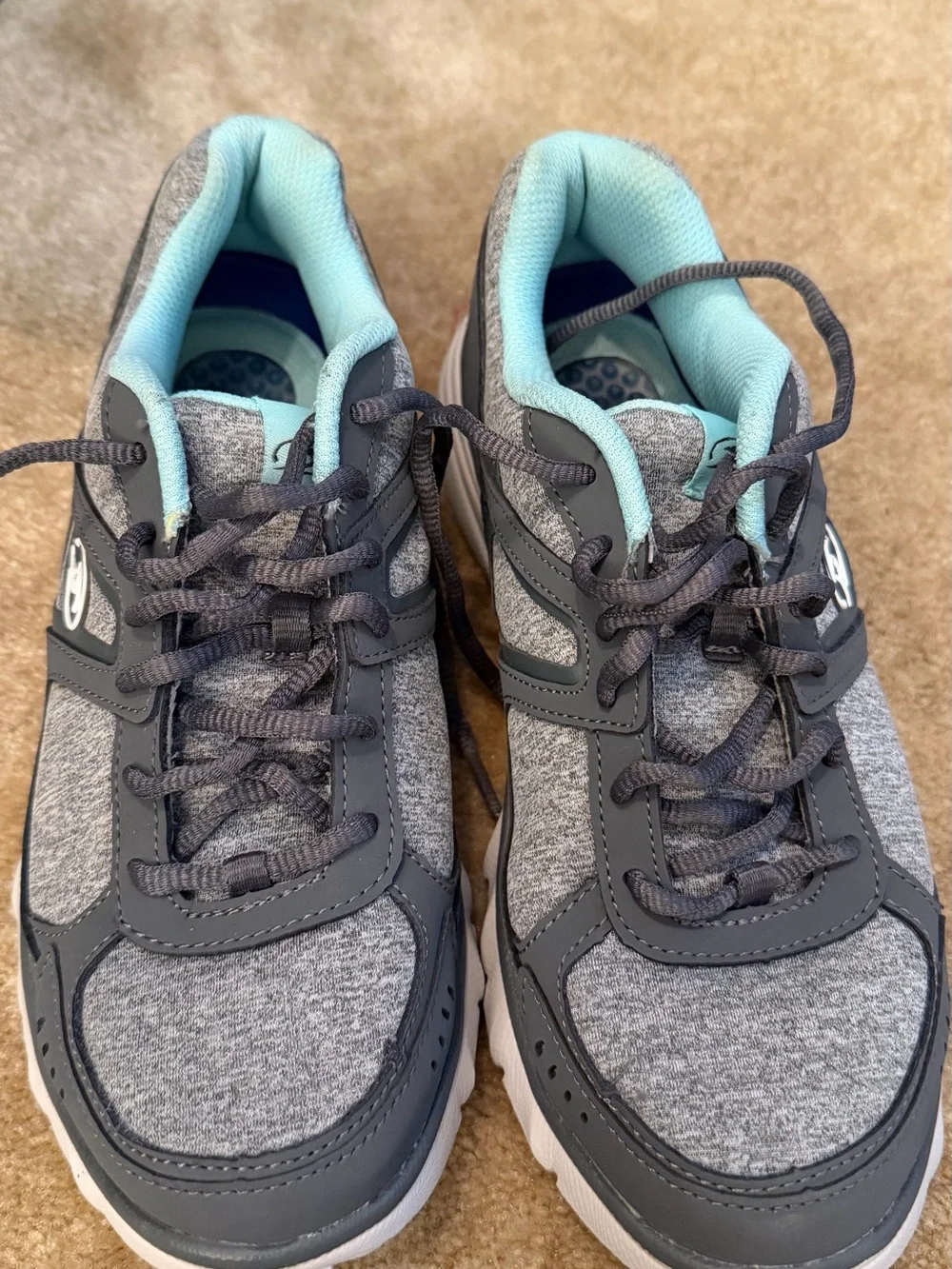 Dr. Scholl's Women's Gray and Light Blue Athletic Sneakers